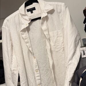 Banana Republic Men's Cream Casual Button Down Shirt